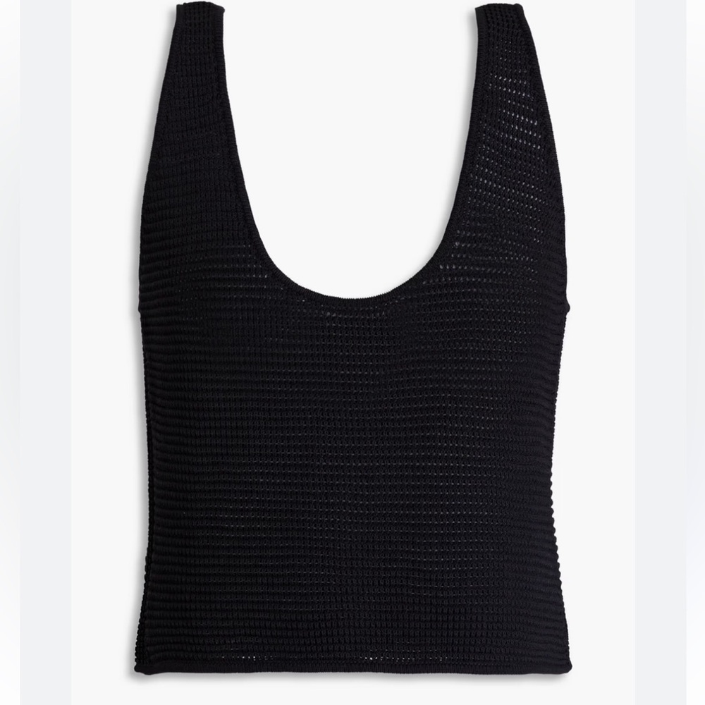 Frame Crocheted
Scoop-neck‎ Tank Top In
Black